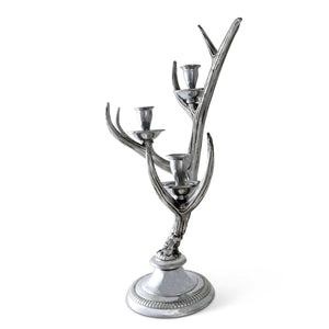 Arthur Court Antler Three-Light Metal Antler Candlestick