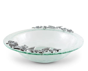 Arthur Court Butterfly Butterfly Glass Salad Bowl