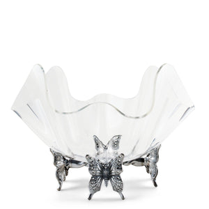 Arthur Court Butterfly Butterfly Stand Acrylic Bowl 14