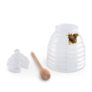 Arthur Court Dogwood Gold Bee Honey Jar with Dipper