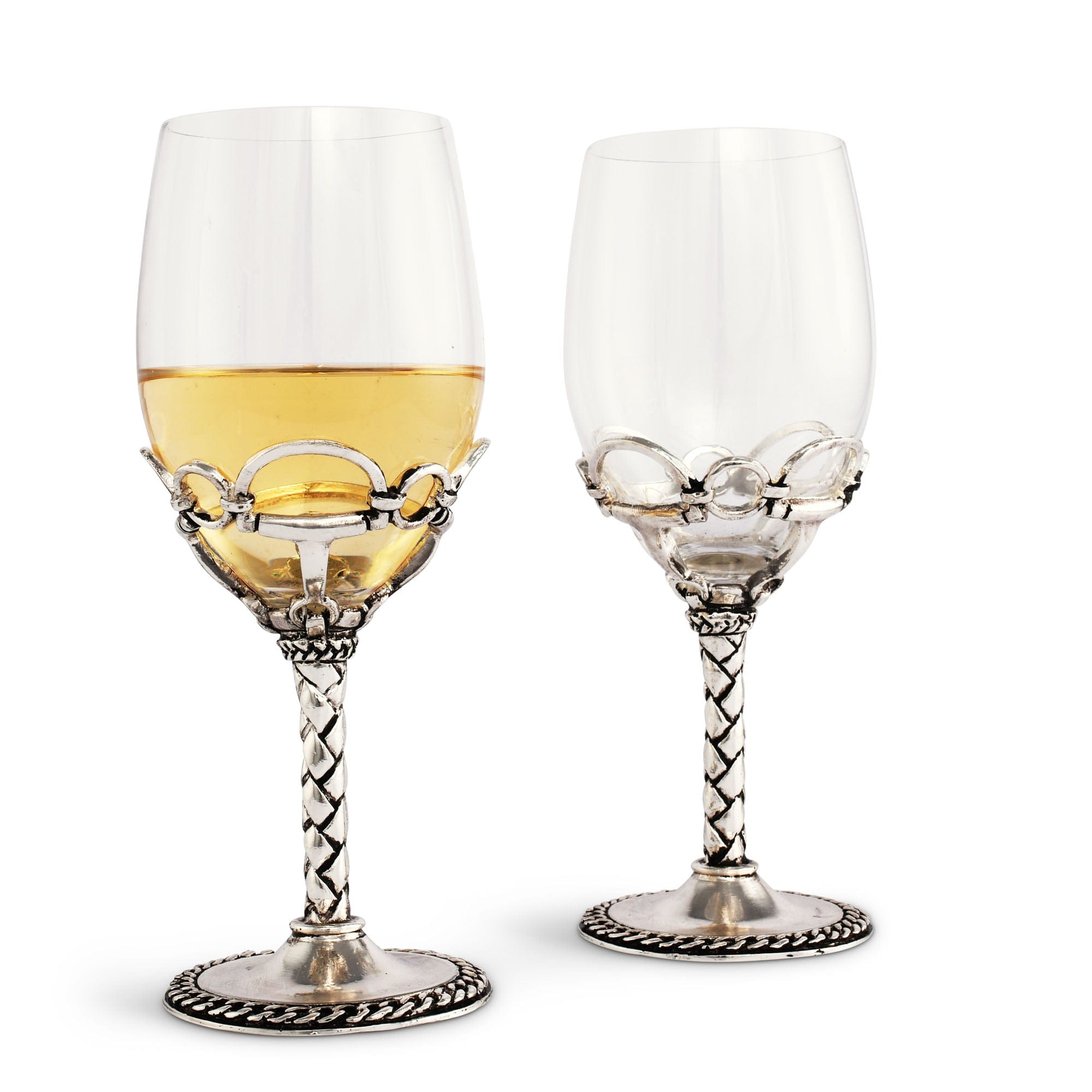 Arthur Court Equestrian Pair of Wine Glasses - Arthur Court Designs