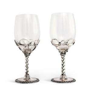 Arthur Court Equestrian Pair of Wine Glasses - Arthur Court Designs