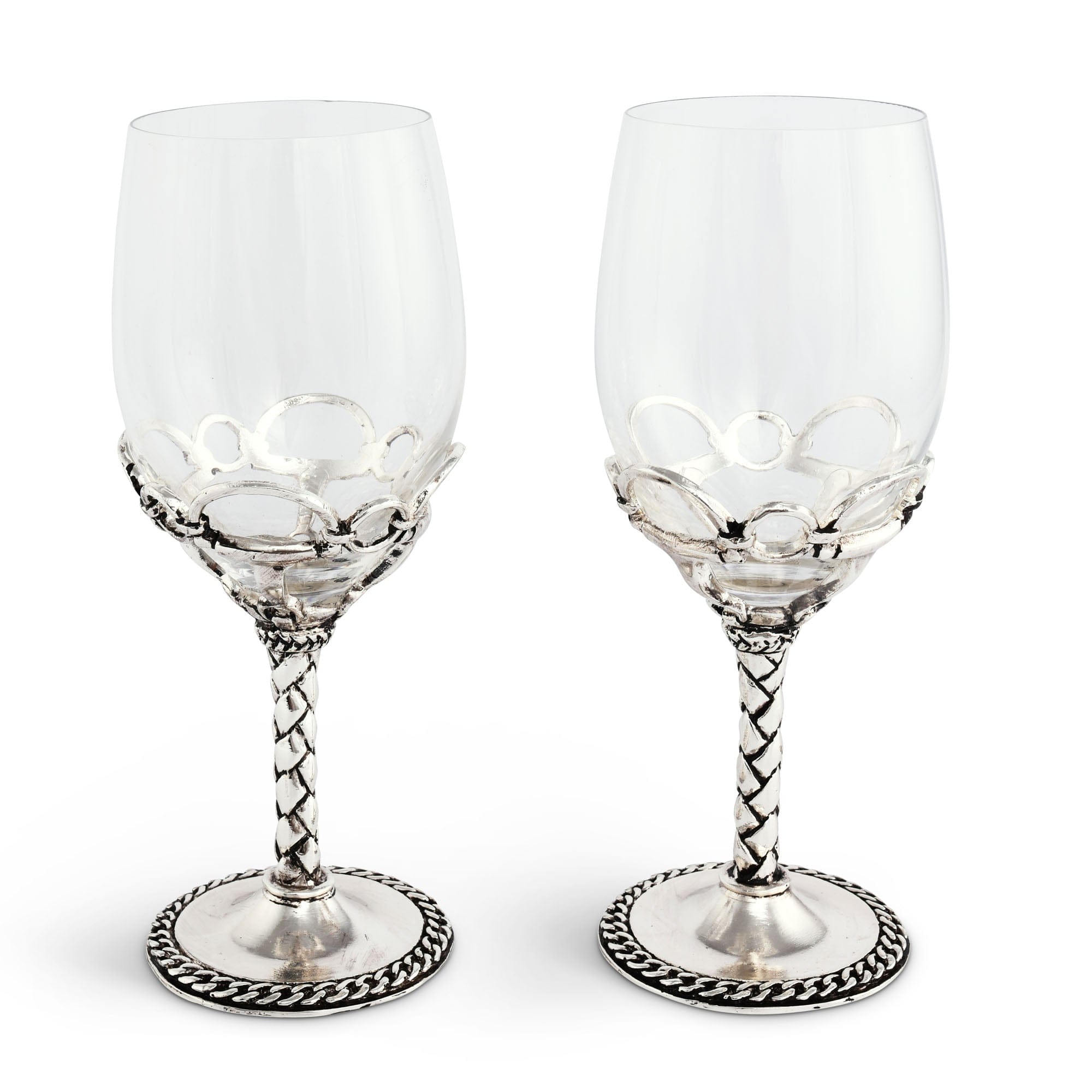 Arthur Court Equestrian Pair of Wine Glasses - Arthur Court Designs