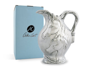 Arthur Court Equestrian Horse and Rope Pitcher