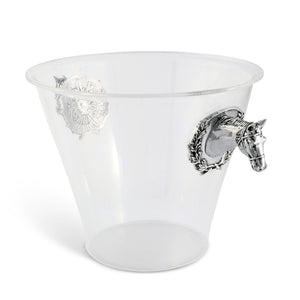 Arthur Court Equestrian Horse Head Handle Acrylic Ice Bucket