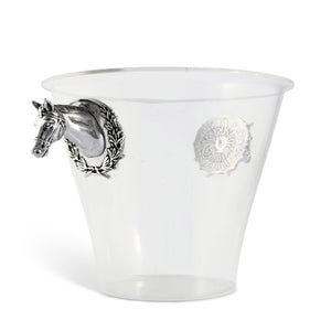 Arthur Court Equestrian Horse Head Handle Acrylic Ice Bucket