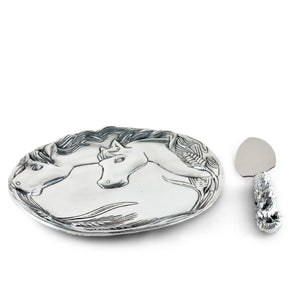 Arthur Court Equestrian Horse Plate with Server