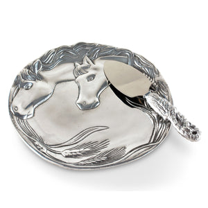 Arthur Court Equestrian Horse Plate with Server