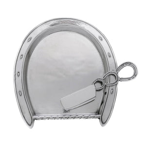 Arthur Court Equestrian Horseshoe Plate with Server