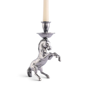 Arthur Court Equestrian Rearing Horse Candlestick