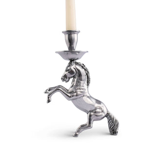 Arthur Court Equestrian Rearing Horse Candlestick