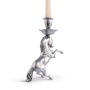 Arthur Court Equestrian Rearing Horse Candlestick