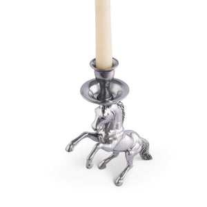 Arthur Court Equestrian Rearing Horse Candlestick