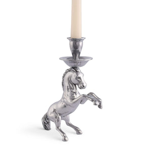 Arthur Court Equestrian Rearing Horse Candlestick