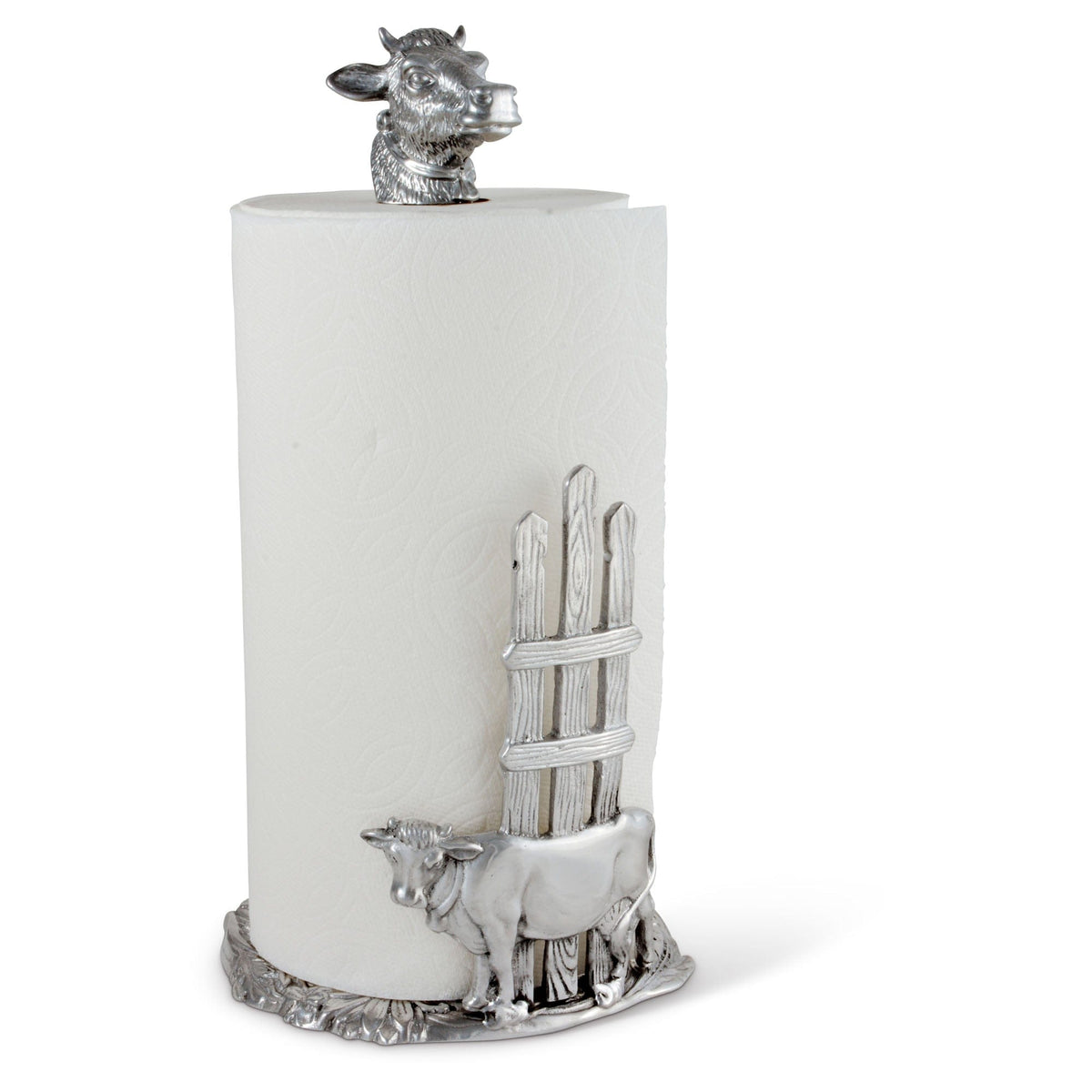 Cat Vs. Crow - Paper Towel Holder - Gray ⋆ Artori Design