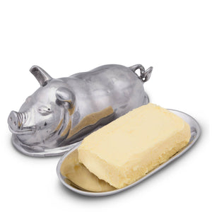 Arthur Court Farmer's Market Pig Butter Dish