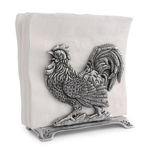 Arthur Court Farmer's Market Rooster Upright Napkin Holder