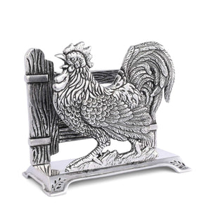 Arthur Court Farmer's Market Rooster Upright Napkin Holder