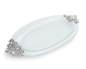 Arthur Court Fleur De Lis Fleur-De-Lis Glass Platter