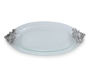 Arthur Court Fleur De Lis Fleur-De-Lis Glass Platter