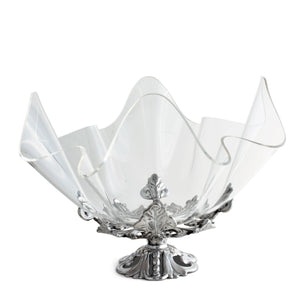 Arthur Court Fleur De Lis Fleur-De-Lis Stand Acrylic Bowl 14