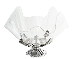 Arthur Court Fleur De Lis Fleur-De-Lis Stand Acrylic Bowl 14