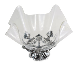 Arthur Court Fleur De Lis Fleur-De-Lis Stand Acrylic Bowl 14