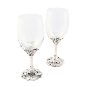 Arthur Court Fleur De Lis Fleur-De-Lis Wine Glasses