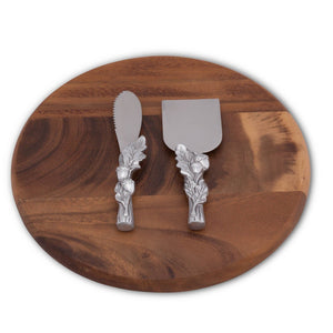 Arthur Court Forest Acorn Oak Leaf Cheese Tool Set