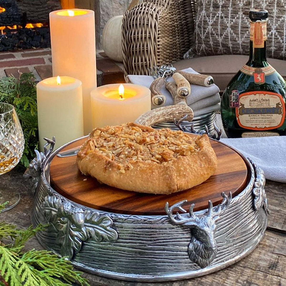 Arthur Court Forest Elk Cheese Pedestal