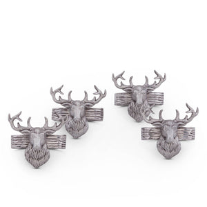 Arthur Court Forest Elk Head Napkin Rings
