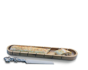 Arthur Court Grape Baguette Board with Grape Bread Knife