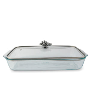 Arthur Court Grape Grape Lid with Pyrex 3 quart Baking Dish