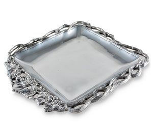 Arthur Court Grape Grape Open Vine Square Tray 12