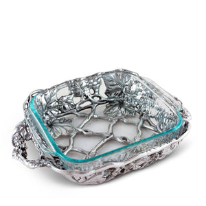 Arthur Court Grape Grape Square Pyrex Holder 2qt