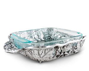 Arthur Court Grape Grape Square Pyrex Holder 2qt