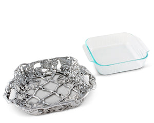 Arthur Court Grape Grape Square Pyrex Holder 2qt