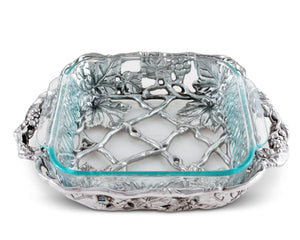 Arthur Court Grape Grape Square Pyrex Holder 2qt