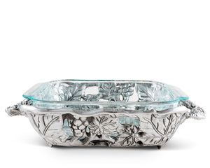 Arthur Court Grape Grape Square Pyrex Holder 2qt