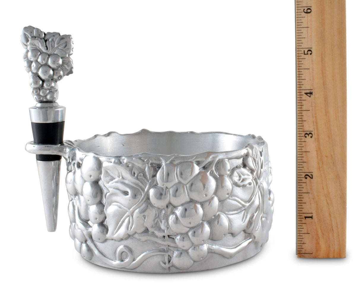 Arthur Court Grape Grape Wine Caddy and Stopper Set
