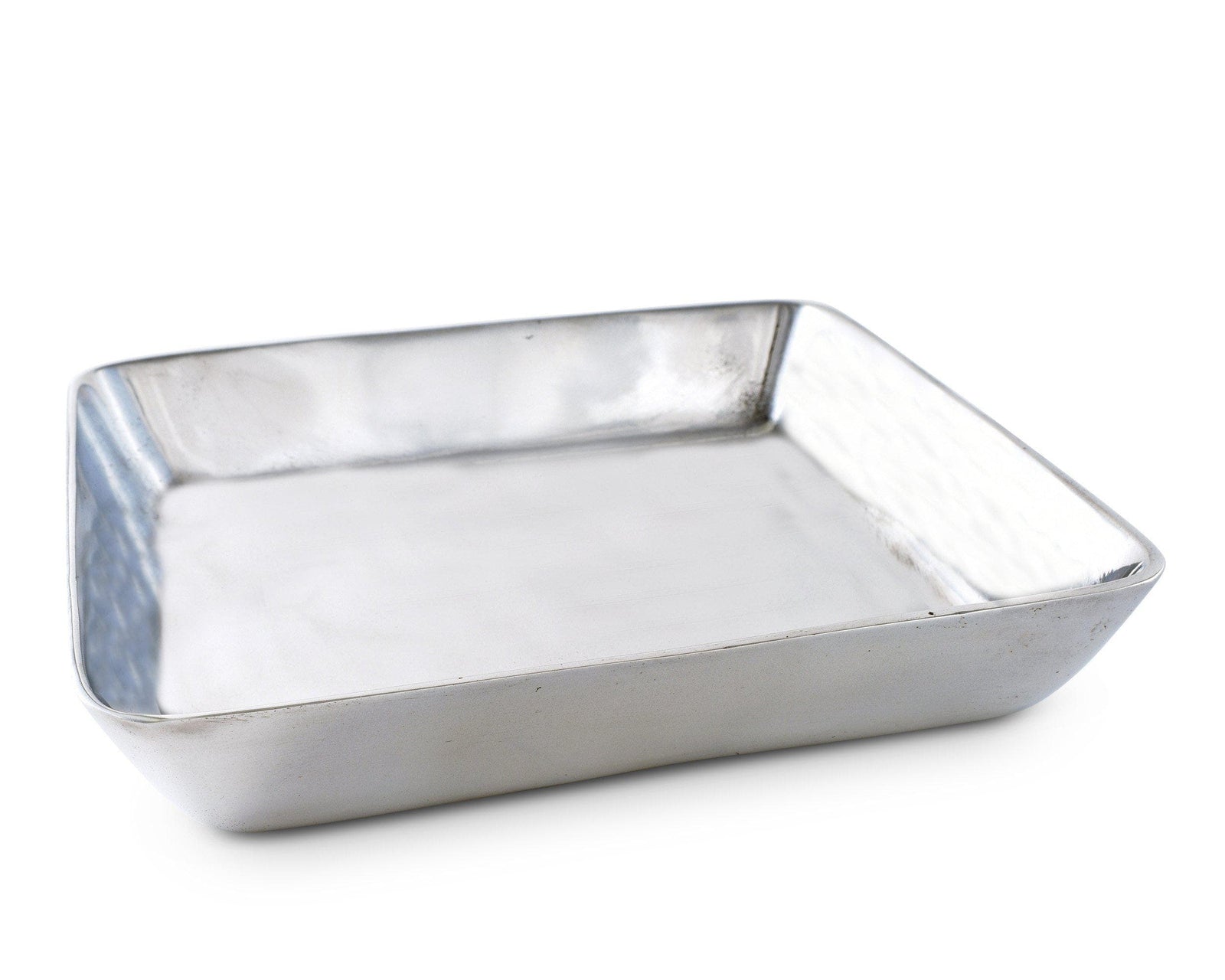 The elegant silver napkin holder is viewed from an angle, showcasing its sleek, modern classic design for table setting.