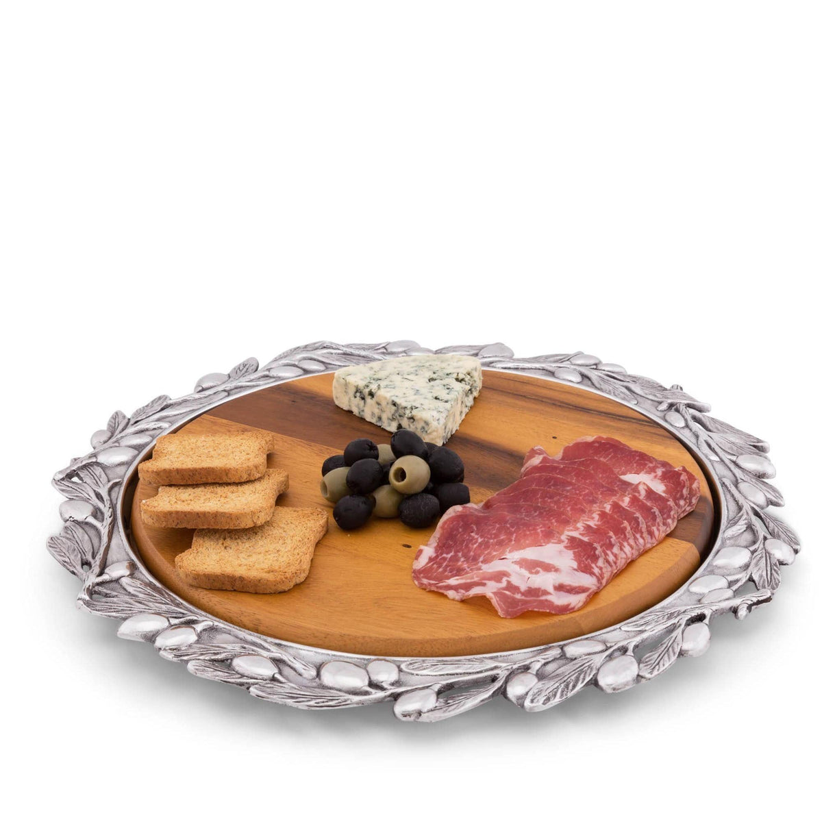 Arthur Court Olive Grove Olive Wood Cheese Set