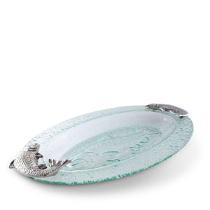 Arthur Court Sea and Shore Salmon Glass Platter