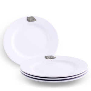 Arthur Court Sea and Shore Sea Shell Melamine Lunch Plates - Set of 4