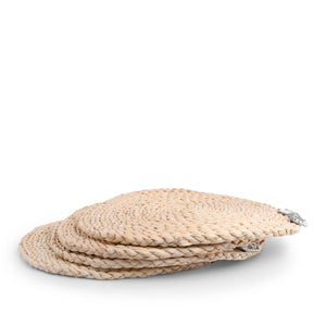 Arthur Court Sea and Shore Sea Shell Twisted Seagrass Placemats - set of 4