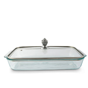 Arthur Court Western Frontier Classic Lid with Pyrex 3 quart Baking Dish