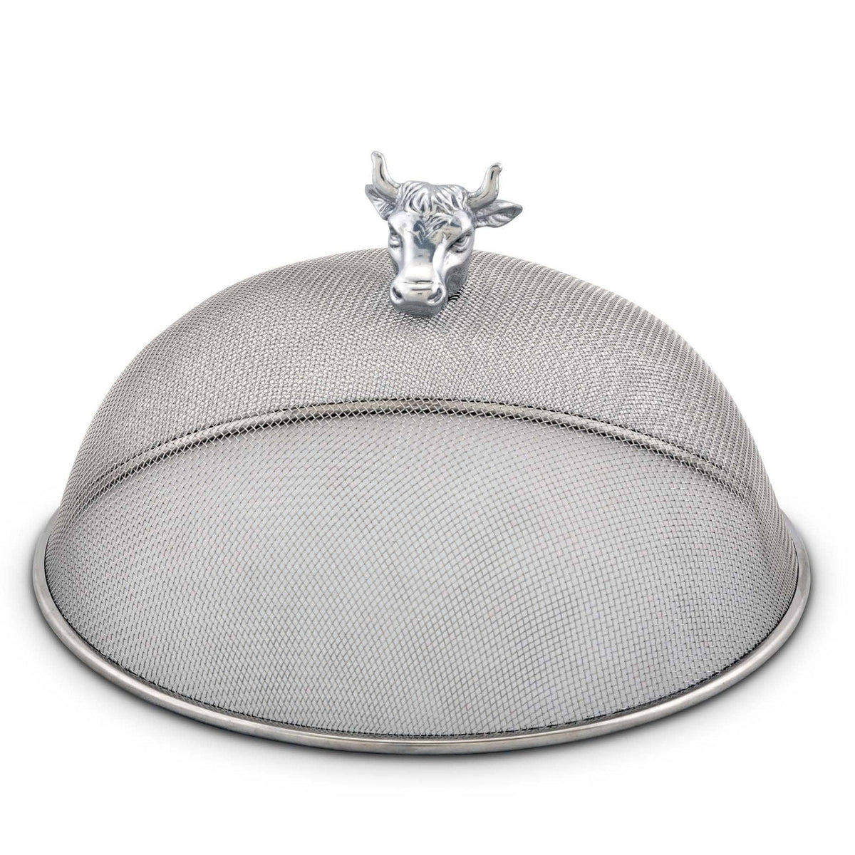 Arthur Court Western Frontier Cow Head Stainless Mesh Picnic Cover