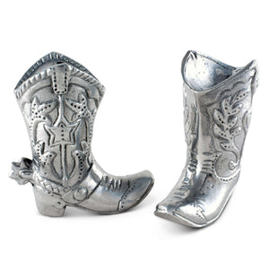 Arthur Court Western Frontier Cowboy Boot Salt and Pepper Set