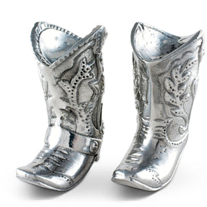 Arthur Court Western Frontier Cowboy Boot Salt and Pepper Set