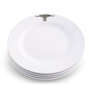 Arthur Court Western Frontier Longhorn Melamine Lunch Plates - Set of 4